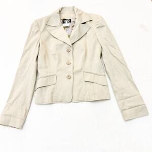 Dolce & Gabbana Cream Khaki 3-Button Blazer Jacket Size 28 / 42 Italy